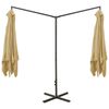 vidaXL Parasol dubbel met stalen paal 600x300 cm taupe