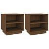vidaXL Nachtkastjes 2 st 40x34x40 cm massief grenenhout honingbruin