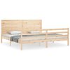 vidaXL Bedframe met hoofdbord massief hout