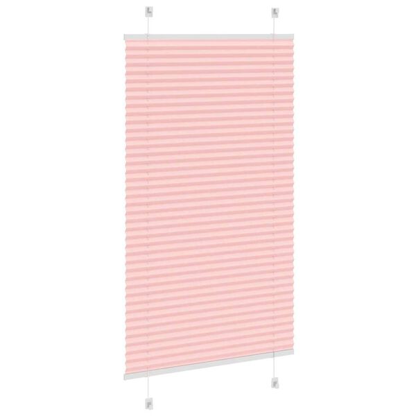 vidaXL Pliss&eacute; rolgordijn 75x100 cm stofbreedte 74,4 cm polyester roze