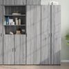 vidaXL Hoge kast 45x42,5x185 cm bewerkt hout grijs sonoma eikenkleurig
