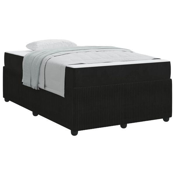 vidaXL Bedframe met matras Zwart 120 x 190 cm Stof