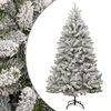 vidaXL Kunstkerstboom met scharnieren en sneeuw 240 cm