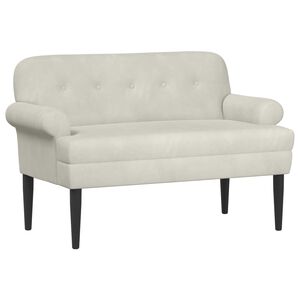 vidaXL Loungebank met knopencomfort Cr&egrave;mekleurig 120 x 66 x 78 cm