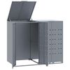 vidaXL Containerberging voor 2 containers 138x79x117 cm staal grijs