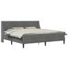vidaXL Bedframe met matras met matras Donkergrijs 200 x 200 cm Fluweel