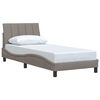 vidaXL Bedframe zonder matras "Hanko" 90x190 cm stof taupe