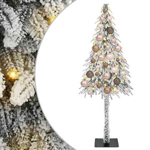 vidaXL Kerstboom met 150 LED met standaard Wit 120 cm PE en staal