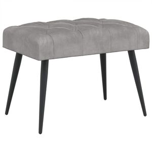 vidaXL Bank met knoopverstelling Lichtgrijs 60 x 40 x 45 cm Fluweel