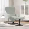 vidaXL Egg Chair met Voetsteun Lichtgrijs Fluweel
