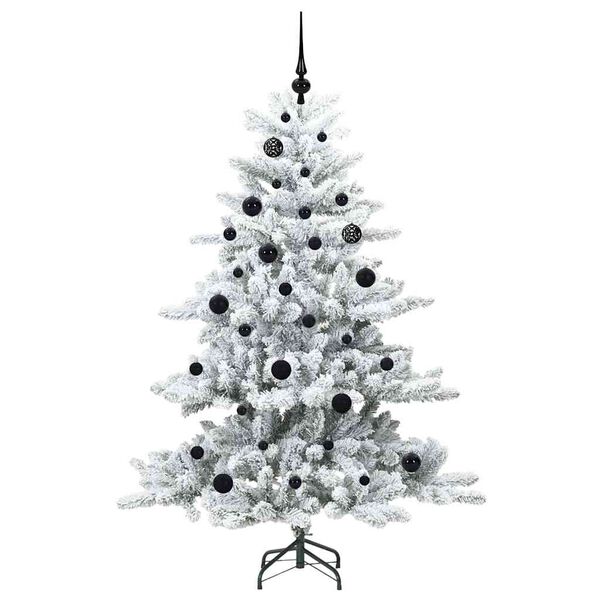 vidaXL Kunstmatige Inklapbare Kerstboom Wit 150 cm PVC en staal