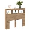 vidaXL Hoofdbord Artisan Eiken 120 x 17 x 102 cm Bewerkt hout