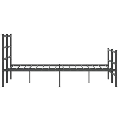 vidaXL Bedframe met hoofd- en voeteneinde metaal zwart 120x190 cm