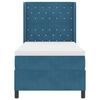 vidaXL Boxspringbed met matras met LED Blauw 90 x 200 cm Fluweel