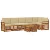 vidaXL Buiten bankenset 7 st Natuurlijk en Beige Polyester