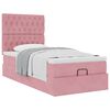 vidaXL Ottoman bed met matrassen 80x200cm fluweel roze
