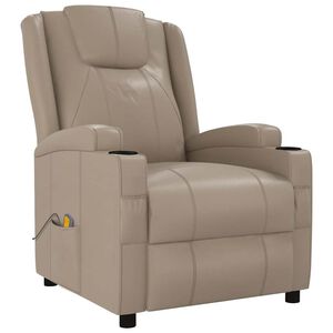 vidaXL Massagestoel kunstleer cappuccinokleurig