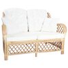 vidaXL Tweezitsbank rattan