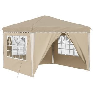 vidaXL Pop-up partytent 288 x 288 x 245 cm Cr&egrave;mekleurig Oxford Stof