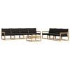 vidaXL Buiten bankenset 8 pcs Wit en zwart