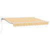 vidaXL Zijde Frame Geel en Wit 300 x 200 cm Polyester met PU-coating