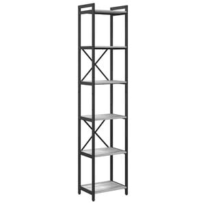 vidaXL Boekenkast 40 x 30 x 189,5 cm Bewerkt hout Grijs sonoma