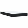 vidaXL Boxspring met matras fluweel zwart 120x200 cm