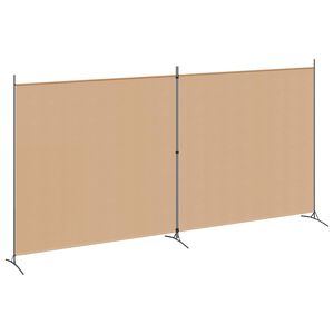 vidaXL 2-Panelen Kamerscherm Beige 348 x 180 cm Stof