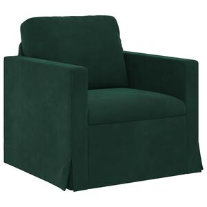 vidaXL Bank Donkergroen 78 x 78 x 80 cm Fluweel
