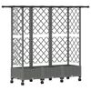 vidaXL Verhoogd Bed met Trellis en Dak Lichtgrijs 164 x 40 x 127 cm PP