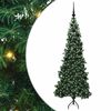 vidaXL Hoek Kunstkerstboom met 300 LED Groen 180 cm PVC en Metaal