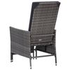 vidaXL 2-delige Loungeset met kussens poly rattan grijs