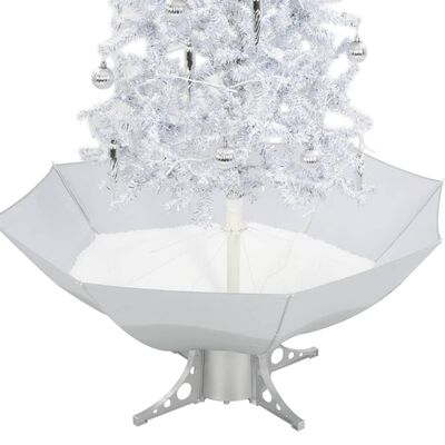 vidaXL Kerstboom sneeuwend met paraplubasis 170 cm wit