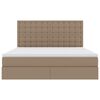 vidaXL Opslag bed met matras Cappuccino 180 x 200 cm Nep Leer