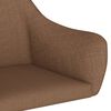 vidaXL Eetkamerstoelen draaibaar 6 st stof bruin