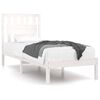 vidaXL Bedframe massief grenenhout wit 100x200 cm