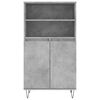 vidaXL Hoge kast 60x36x110 cm bewerkt hout betongrijs