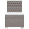 vidaXL Boxspring met matras stof taupe 100x200 cm