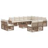 vidaXL Tuinbankenset 13 pcs Beige en Cr&egrave;me Wit poly rattan