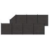 vidaXL Hek set 8 st 1311 x 186 cm WPC en Aluminium Zwart