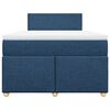 vidaXL Boxspring met matras stof blauw 120x200 cm