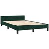 vidaXL Bedframe zonder matras 120x190 cm fluweel donkergroen