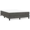 vidaXL Boxspring bed 140x190 cm fluweel donkergrijs
