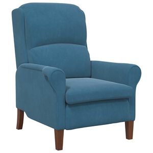 vidaXL Fauteuil Blauw Fluweel