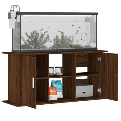 vidaXL Aquariumstandaard 121x41x58 cm bewerkt hout bruin eikenkleur