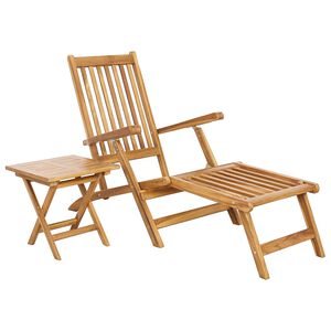 vidaXL Vouwstoel met Tafel Naturel Massief Teakhout