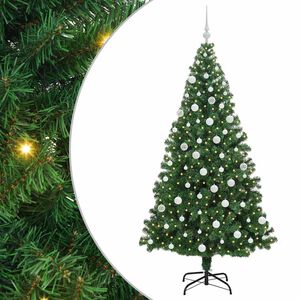 vidaXL Kunstkerstboom Groen 180 cm PVC en Staal en Kunststof