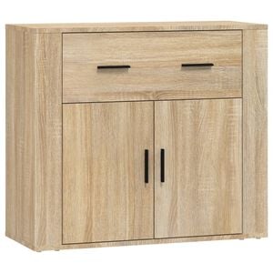 vidaXL Dressoir 80x33x70 cm bewerkt hout sonoma eikenkleurig