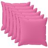 vidaXL Kussen met kussen HOUTEN 6 st Roze Polyester