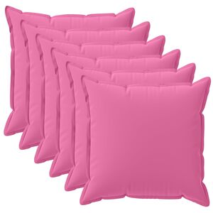 vidaXL Kussen met kussen HOUTEN 6 st Roze Polyester